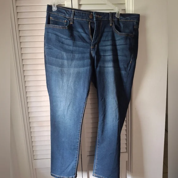 a.n.a Blue Mid-Rise Skinny Jeans - Picture 1 of 4